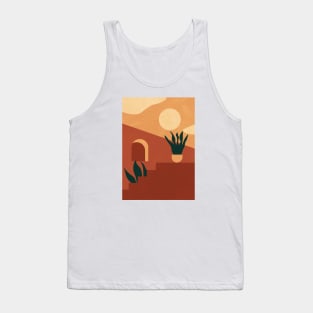 Boho Terracotta Artwork Print, Desert Home Tank Top